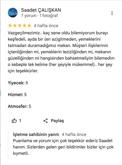 google haritalar yorum